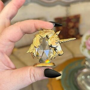 Vintage Crystal Unicorn Head